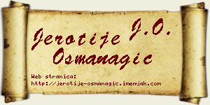 Jerotije Osmanagić vizit kartica